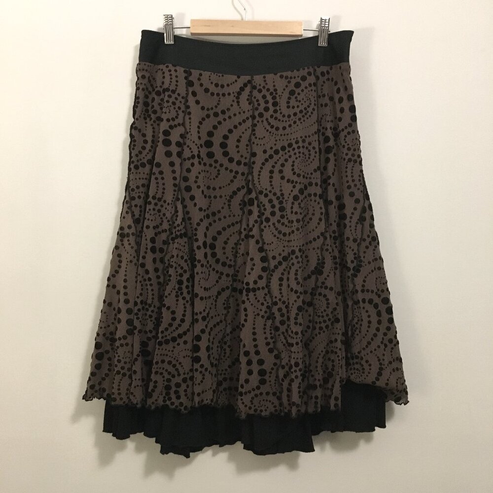 Linea Domani Velvet Burnout Whimsigoth Layered Skirt - 10